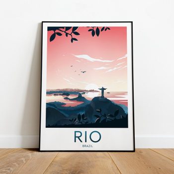 Rio Travel Canvas Poster Print - Brazil Rio Print Rio Poster Brazil Poster Travel Gift