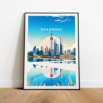 Shanghai Traditional Travel Canvas Poster Print - China