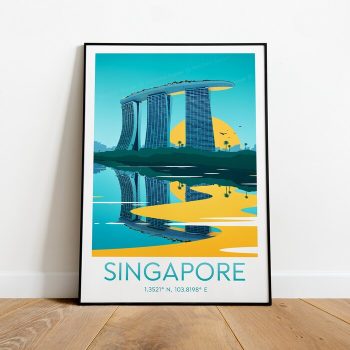 Singapore Travel Canvas Poster Print Singapore Poster Singapore Print