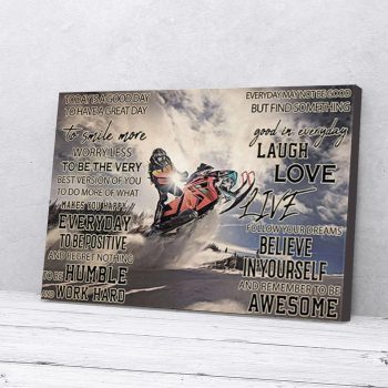 Snowmobile Canvas Poster Prints Wall Art Decor