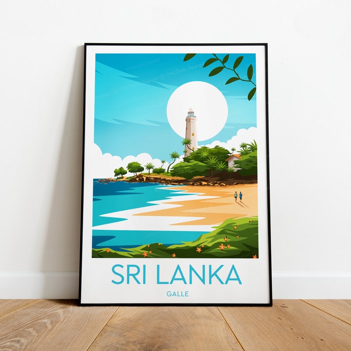 Sri Lanka Travel Canvas Poster Print - Galle Sri Lanka Poster Galle Print