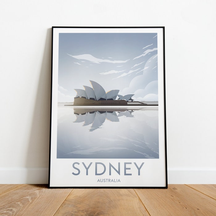 Sydney Travel Canvas Poster Print - Australia Sydney Print Sydney Poster Australia Print