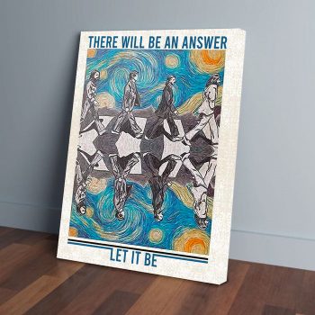 The Beatles In The Starry Night Let It Be Canvas Poster Prints Wall Art Decor