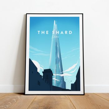 The Shard Traditional Travel Canvas Poster Print - London Shard Print Shard Poster