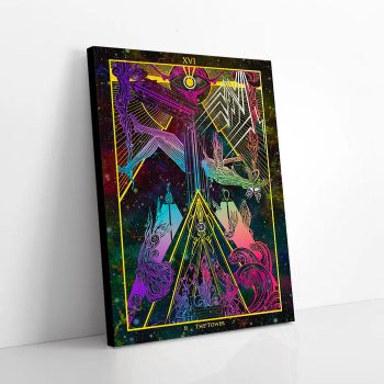 The Tower Arcana Tarot Canvas Poster Prints Wall Art Decor