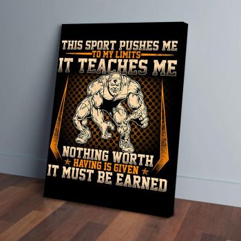 This Sport Pushes Me To My Limits Wrestler Canvas Poster Prints Wall Art Decor