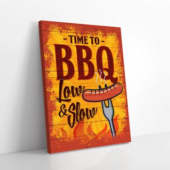 Time To BBQ Canvas Poster Prints Wall Art Decor