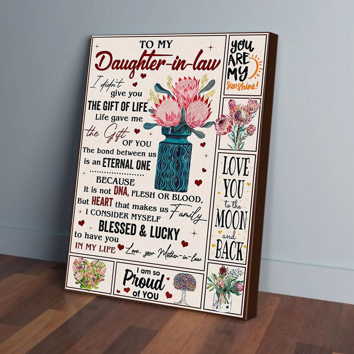 To-My-Daughter-In-Law-I-Didnt-Give-You-The-Gift-Of-Life-Mother-In-Law-Protea-Canvas-Poster-Prints-Wall-Art-Decor To My Daughter In Law I Didnt Give You The Gift Of Life Mother In Law Protea Canvas Poster Prints Wall Art Decor