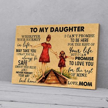 To My Daughter Mom Canvas Poster Prints Wall Art Decor