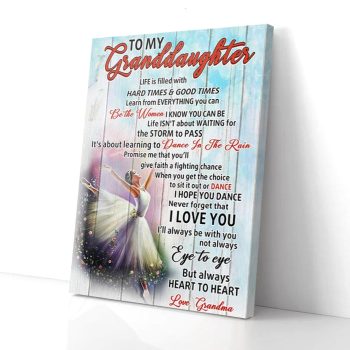 To My Granddaughter Grandma Dance Canvas Poster Prints Wall Art Decor