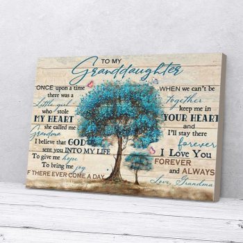 To My Granddaughter Grandma Tree Canvas Poster Prints Wall Art Decor