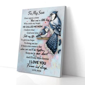 To My Son Birds Mom Canvas Poster Prints Wall Art Decor