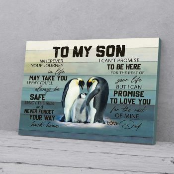 To My Son Dad Canvas Poster Prints Wall Art Decor