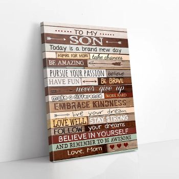 To My Son Mom Canvas Poster Prints Wall Art Decor