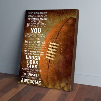 Today Is A Good Day To Smile More Rugby Canvas Poster Prints Wall Art Decor