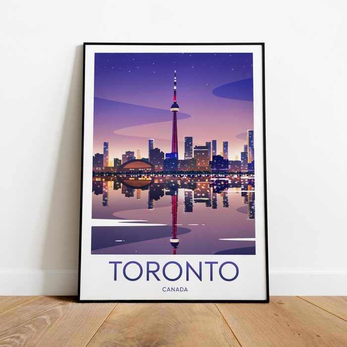 Toronto Travel Canvas Poster Print - Canada