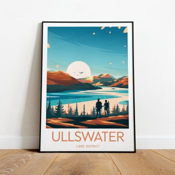 Ullswater Travel Canvas Poster Print - Lake District Ullswater Poster