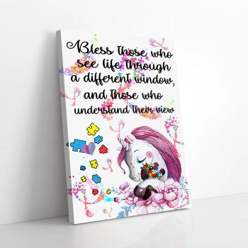 Unicorn Autism Canvas Poster Prints Wall Art Decor