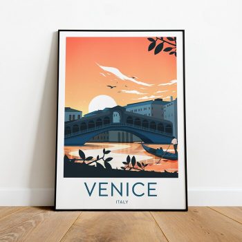 Venice Travel Canvas Poster Print - Italy Venice Print Venice Poster Italy Wall Art