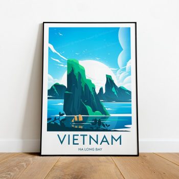 Vietnam Travel Canvas Poster Print - Ha Long Bay Vietnam Print Vietnam Poster Hanoi