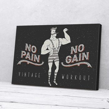 Workout No Pain No Gain Canvas Poster Prints Wall Art Decor