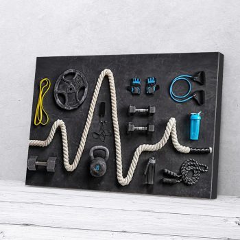 Workout Tools Fitness Canvas Poster Prints Wall Art Decor