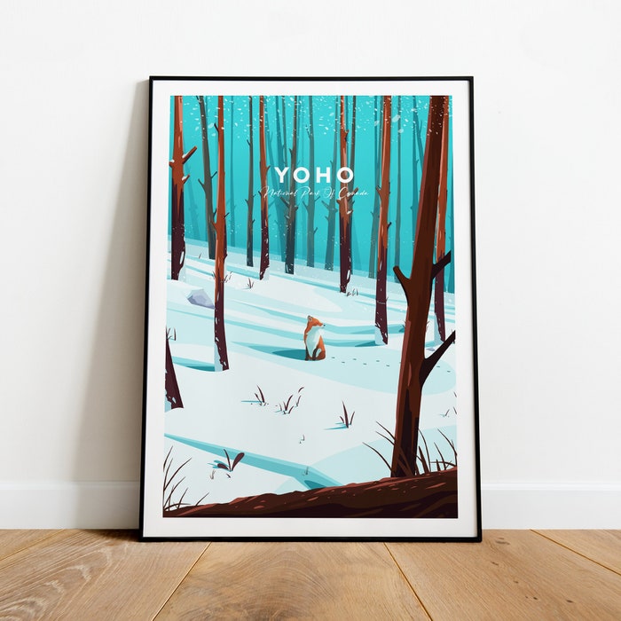 Yoho Traditional Travel Canvas Poster Print Canada Cadadesigns