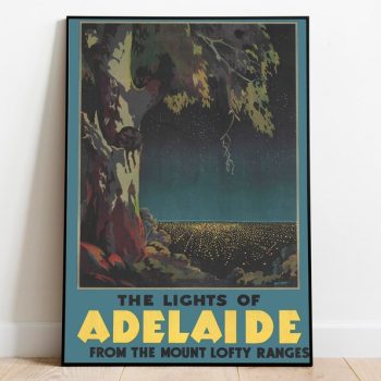 Adelaide Wall Art Print Vintage Poster Art Australia Travel Print Canvas Print Wall Art