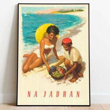 Adriatic Jugoslavia Travel Poster s Jugoslavia Wall Poster Canvas Print Wall Decor Wall Prints