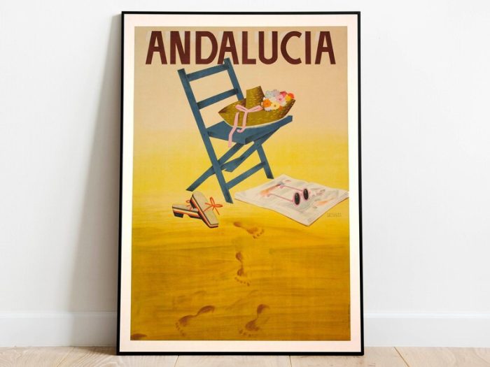 Andalusia Art Print Vintage Wall Art Print Spain Retro Wall Poster Canvas Print Hanger Framed