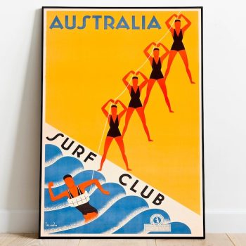 Australia Travel Poster Vintage Travel Print Australia Wall Art Print Canvas Print Wall Decor Hanger Framed Print