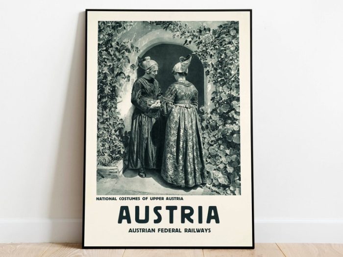 Austria Wall Art Print Poster Vintage Art Canvas Print Wall Decor Wall Art Framed Vintage Travel Poster Hanger Framed Print Poster Art