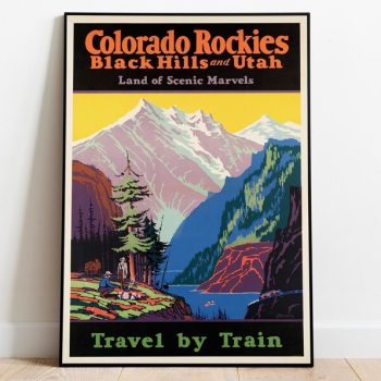 Black Hills Gallery Wall Prints Canvas Print Wall Art Rocky Mountains Vintage Travel Posters Framed Prints Poster Art