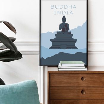 India Art Print for Wall Decor Print on Canvas or Framed Travel Wall Art Print Wall Decor