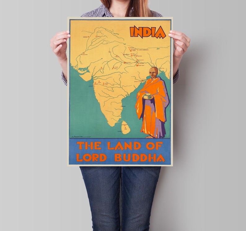 Buddha-Wall-Art-Print-Vintage-Poster-Art-India-Travel-Print-Canvas-Print-Wall-Art-1