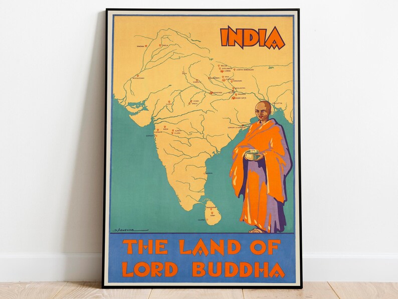 Buddha-Wall-Art-Print-Vintage-Poster-Art-India-Travel-Print-Canvas-Print-Wall-Art Buddha Wall Art Print Vintage Poster Art India Travel Print Canvas Print Wall Art