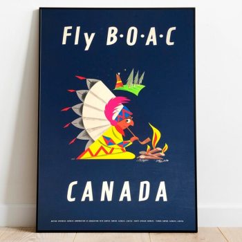 Canada Travel Poster Vintage Travel Print Canada Wall Art Print Canvas Print Wall Decor Hanger Framed Print
