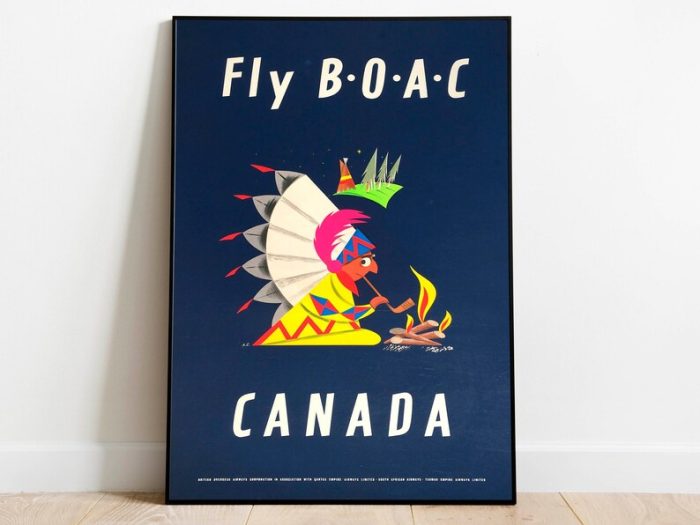 Canada Travel Poster Vintage Travel Print Canada Wall Art Print Canvas Print Wall Decor Hanger Framed Print