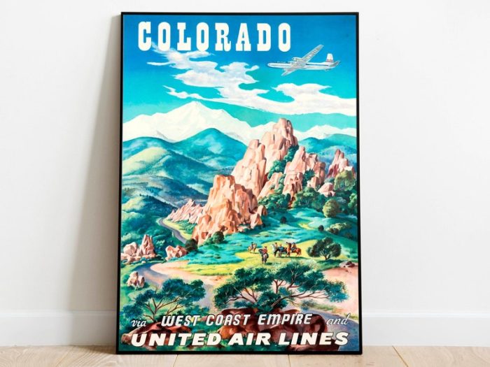 Colorado Travel Poster s USA Wall Poster Canvas Print Wall Decor Wall Prints Vintage Art Prints