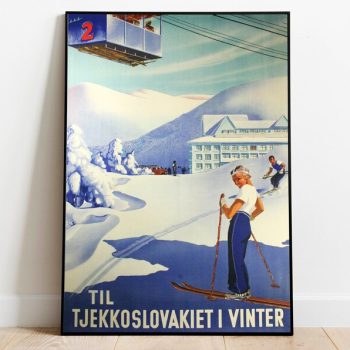 Czechoslovakia Travel Poster Vintage Travel Print Czechoslovakia Vintage Wall Art Print Canvas Print Wall Art