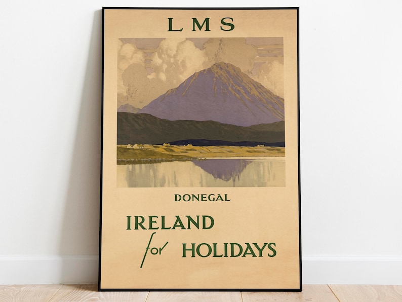 Donegal-Wall-Art-Print-Vintage-Poster-Art-Ireland-Travel-Print-Canvas-Print-Wall-Art Donegal Wall Art Print Vintage Poster Art Ireland Travel Print Canvas Print Wall Art