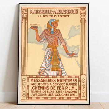 Egypt Art Print Vintage Wall Art Print Egypt Retro Wall Poster Canvas Print Hanger Framed