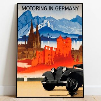 Germany Poster Vintage Framed Art Germany Vintage Travel Poster Canvas Print Wall Art Wall Prints Poster Art Wall Art Decor