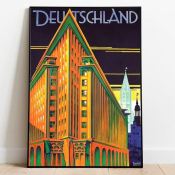 Germany Travel Poster Vintage Travel Print Germany Wall Art Print Canvas Print Wall Decor Hanger Framed Print