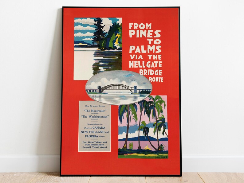 Hell-Gate-Bridge-Wall-Art-Print-Vintage-Poster-Art-New-York-Travel-Print-Canvas-Print-Wall-Art Hell Gate Bridge Wall Art Print Vintage Poster Art New York Travel Print Canvas Print Wall Art