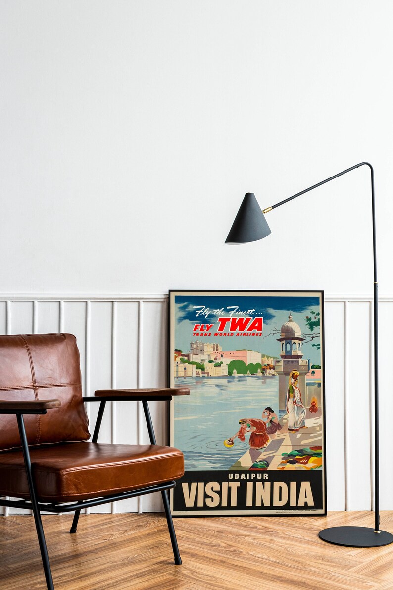 India-Art-Print-Vintage-Wall-Art-Print-India-Retro-Wall-Poster-Canvas-Print-Hanger-Framed-1