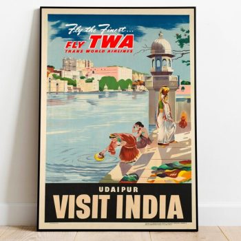 India Art Print Vintage Wall Art Print India Retro Wall Poster Canvas Print Hanger Framed