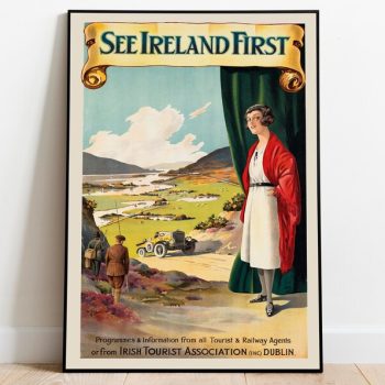 Ireland Gallery Wall Prints Canvas Print Wall Art Ireland Vintage Travel Posters Framed Prints Poster Art