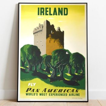 Ireland Travel Poster Vintage Travel Print Ireland Wall Art Print Canvas Print Wall Decor Hanger Framed Print