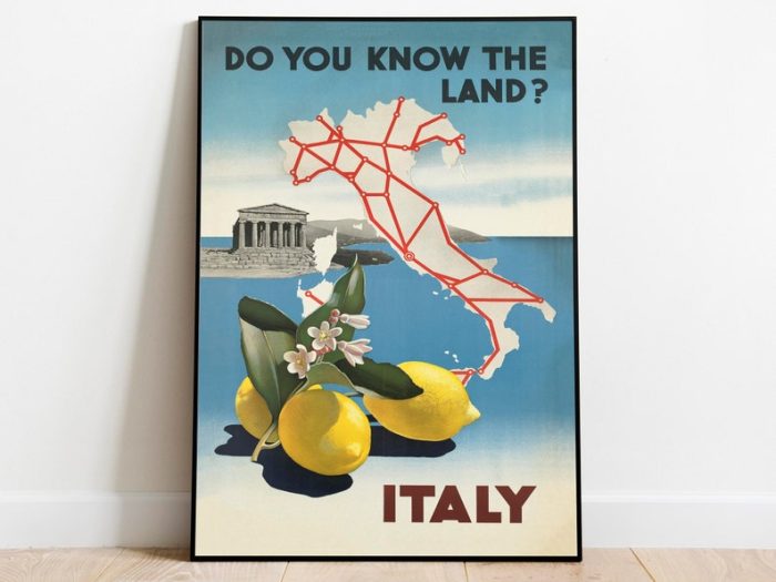 Italy Wall Art Print Vintage Poster Art Italy Travel Print Canvas Print Wall Art